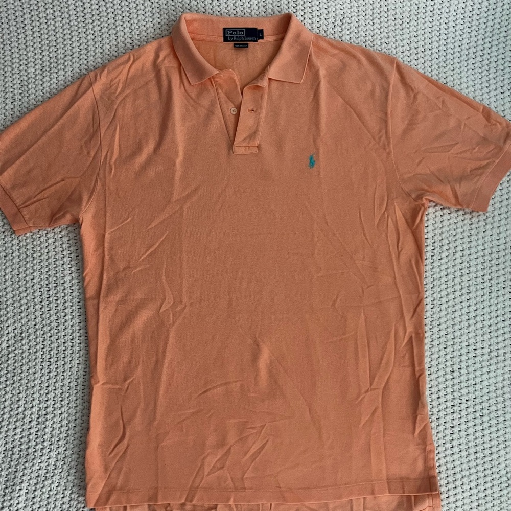 Polo Ralph Lauren Men’s Polo Shirt Classic Fit Orange Size L/G Large